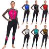 Womens Gymnastics Dance Jumpsuit Sparkling Rhinestones Full Body Leotard Sheer Mesh Patchwork Color Block Leotard