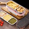 2 Pack Divided Meal Preps Container With Secures Lid Odor Resistant Dishwasher Safe Steel Snacks Box Lunch Organizers