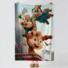 cartoon A-Alvin And The Chipmunks-s Throw Thick Comfort Flannel Quilt, Multi-scene Use Indoor Outdoor Daily Nap