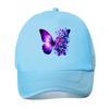 Purple Blue Butterfly Floral Bloom Art Design Mesh Baseball Cap Casual Hat Outdoor  For Womens Unisex FeUnisex