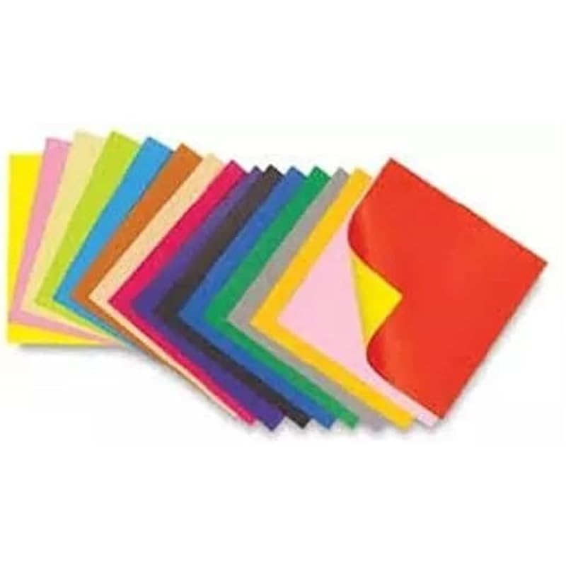 Eclet Neon Origami Paper 15 cm X 15 cm Pack of 100 Sheets (10 sheet x 10 color) Fluorescent Color Both Side Coloured For