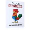Metal Wall Art Chicken Coop Decor Funny Chicken Sign Cluck Around Find Out