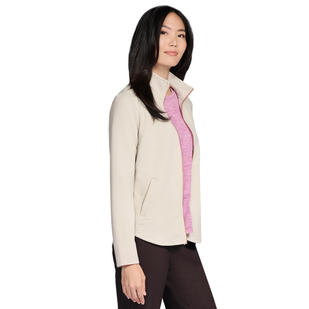 Skechers The Hoodless Hoodie GoWalk Shine Jacket, Womens beige Sweatshirt