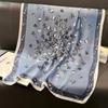 New silk scarf female fashion thin section temperament sunscreen sarong beach towel autumn and winter warm neck scarf sarong senior