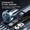 Car charger QC3.0 quick charge one tow four multi-function car converter plug 4-port car flash charge with digital display
