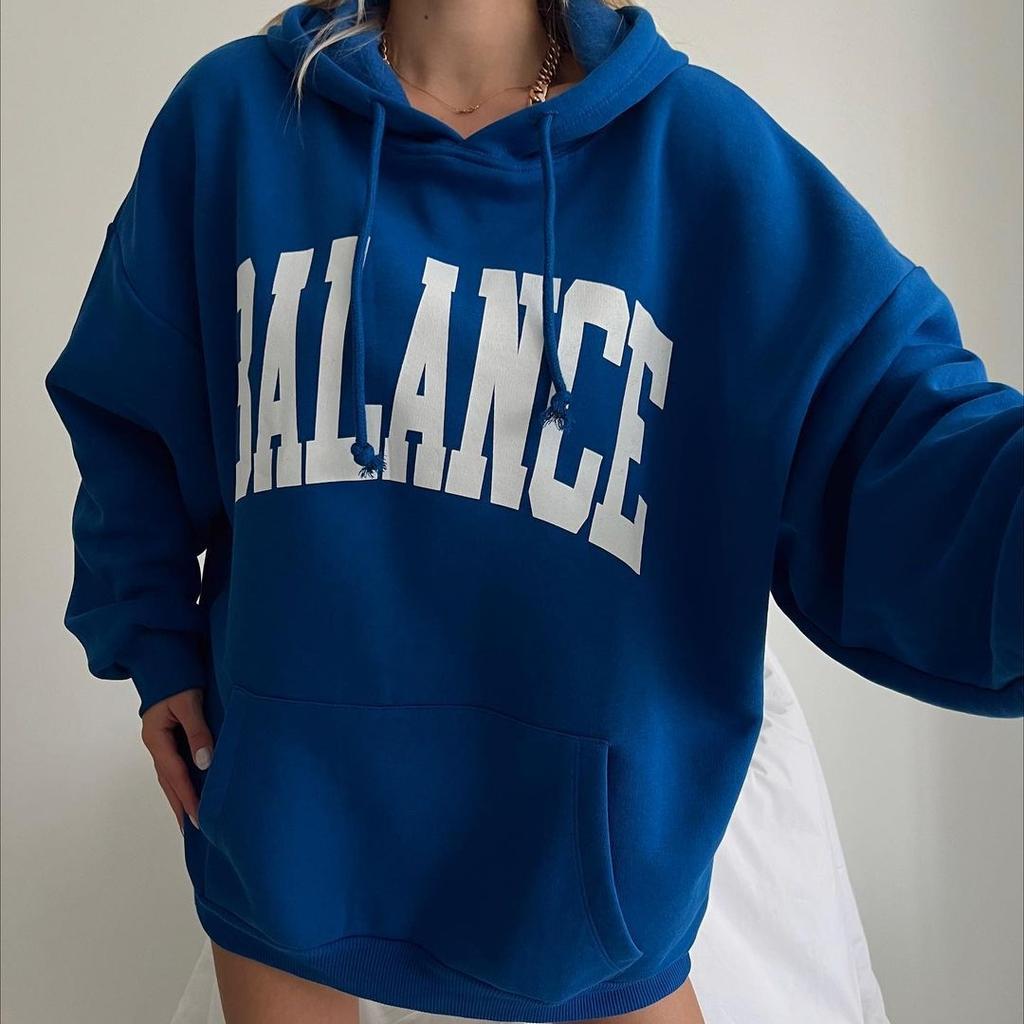 BITCED Women's Casual Fashion Print Thickened 100 Top Long Sleeve Hooded Hoodie Woman