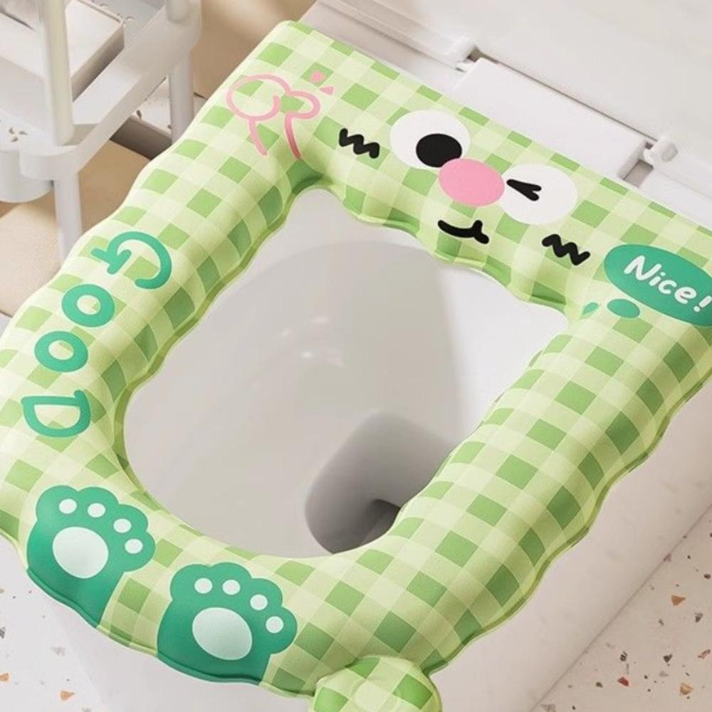 2PCS Cartoon Pattern EVA Toilet Pad Thicker Toilet Pad Toilet Accessories Closestool Mat Household