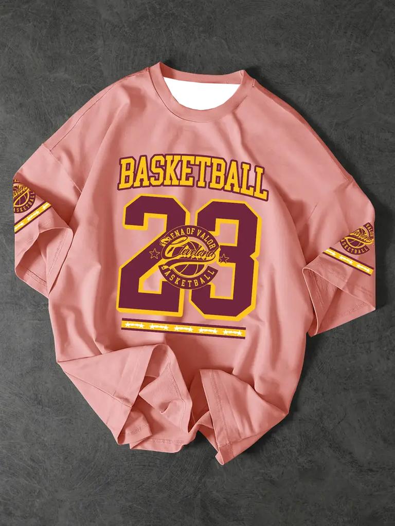 Men's Sports Jersey Basketball Graphic Short Sleeve T-Shirt Summer Graphic Tee Jerseys Plus Size Women's Sport T-Shirt Tops