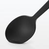 MUJI Silicone Cooking Spoon, Small, Black, Approx. 25cm Long