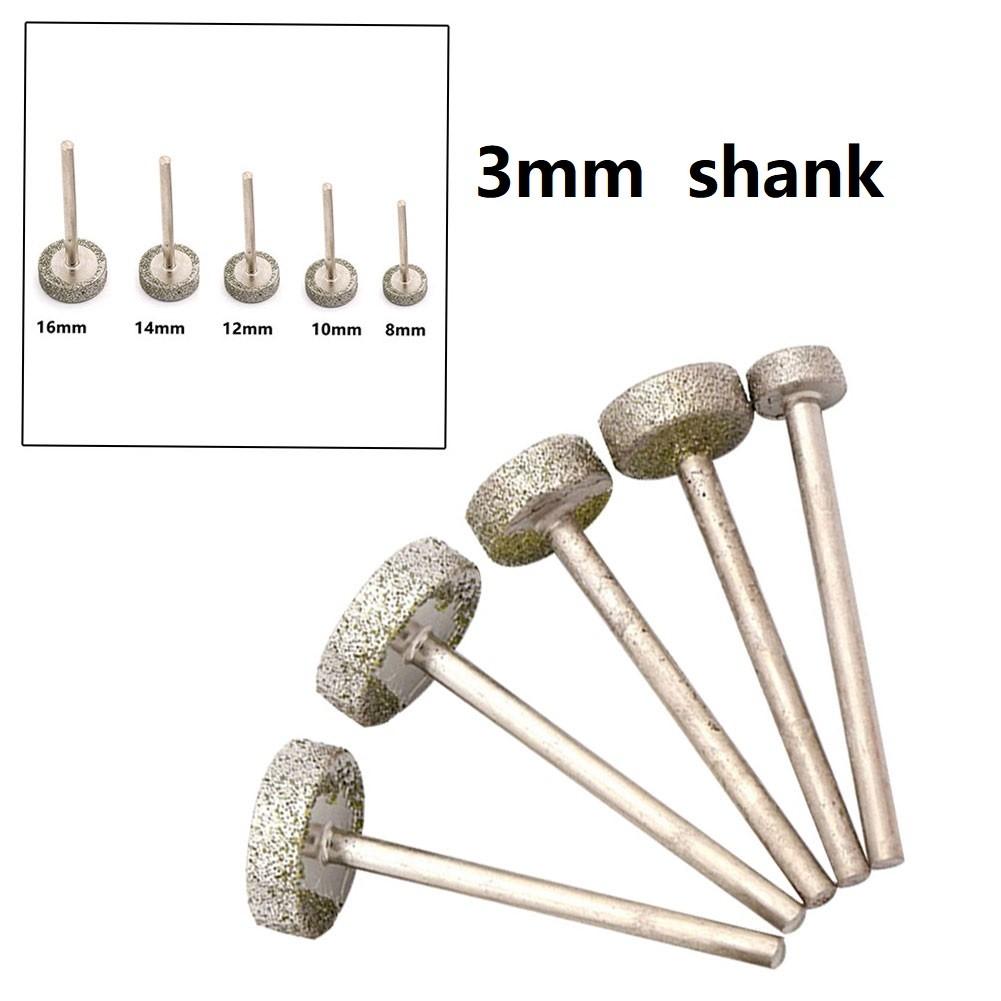 Diamond Grinding Head Grinding Burr 8/10/12/14/16mm Cylinder Diamond