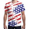 SEASONMARK 2026 New Men's 3D Print T-Shirt USA 250th Anniversary American Flag Patriotic Short Sleeve Polyester Crew Neck Tee