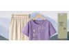 Summer Embroidered Two-Piece Home Set for Mature Women - Thin Cotton & Linen