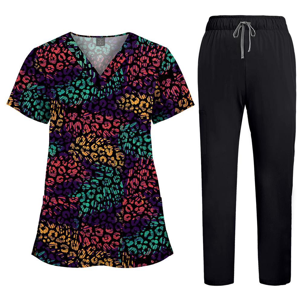 Ιατρικά Ρούχα Νοσοκομείου Κοντομάνικο Ομοιόμορφο Ομορφιάς Φόρμα Τρεξίματος Γιατρού Ρούχο Εργασίας Ιατρικό Χειρουργικό Πολύχρωμο Ομοιόμορφο Unisex