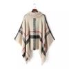6 Colors Autumn Outstreet Warm Out Street Loose Knitwear With Tassels Knitted Poncho Cloak Casual Bat Sleeves Striped Pullovers