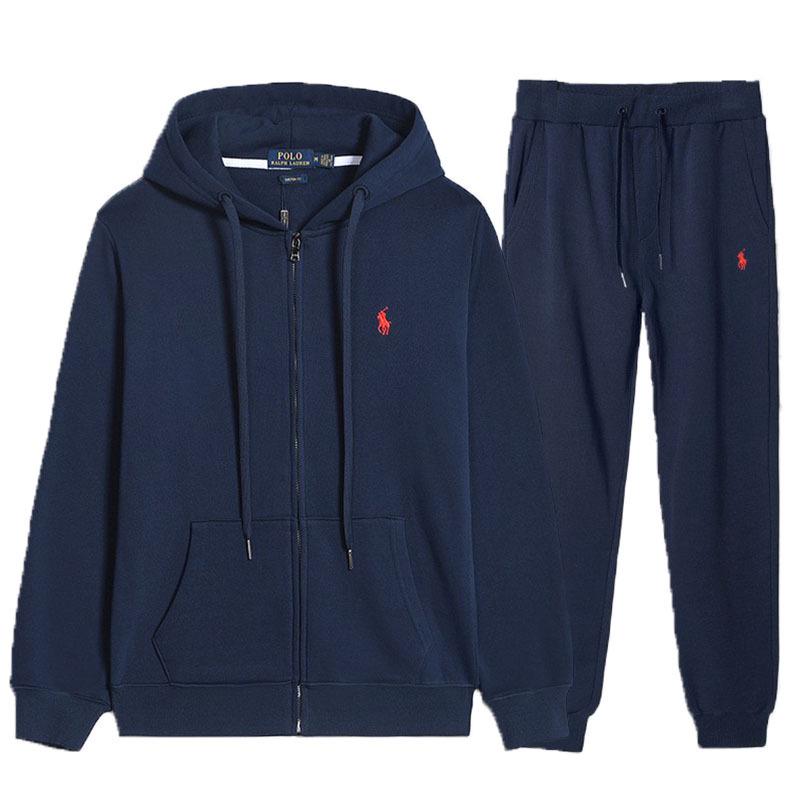 Unisex Embroidered Polo Cardigan Hoodie & Pants Set – Spring/Autumn Casual Wear