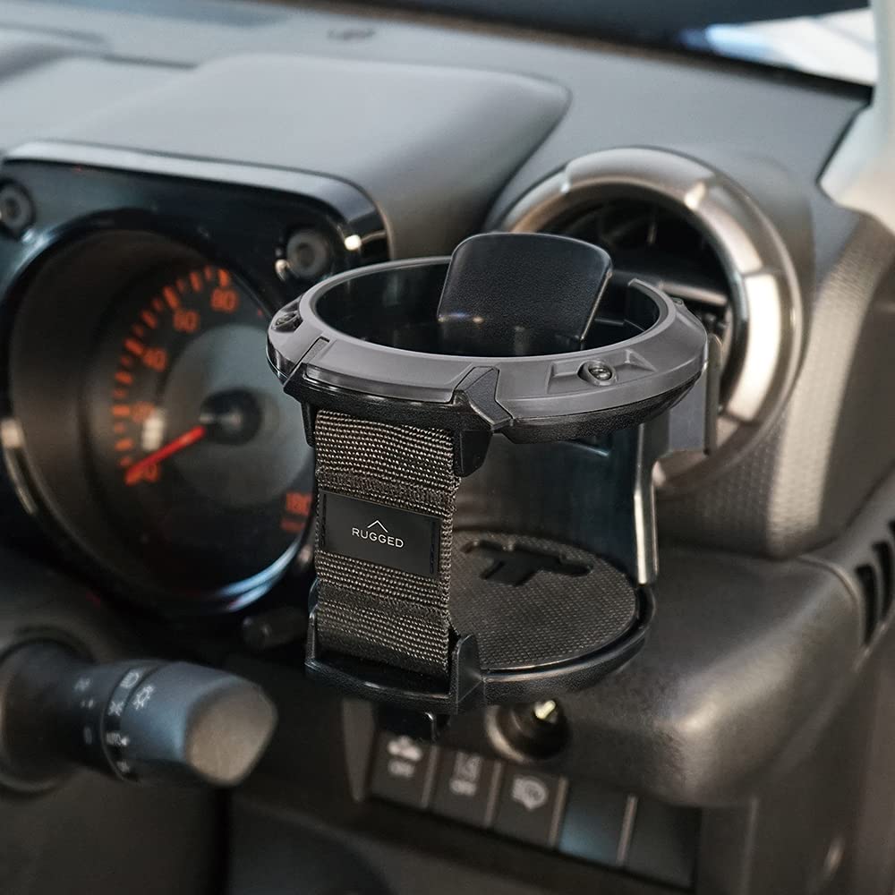 Tsuchiya Yac Car Drink RUGGED Drink Dark 14cm Long X Wide X 19cm Holder, DG, Gray, 11.2cm High, PF-365