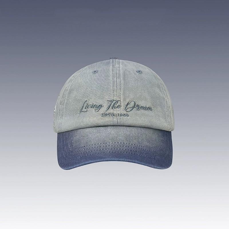 

Korean Gradient Color Baseball Cap for Women Letter Embroidered Snapback Hat Spring Summer Vintage Peaked Caps Adjustable