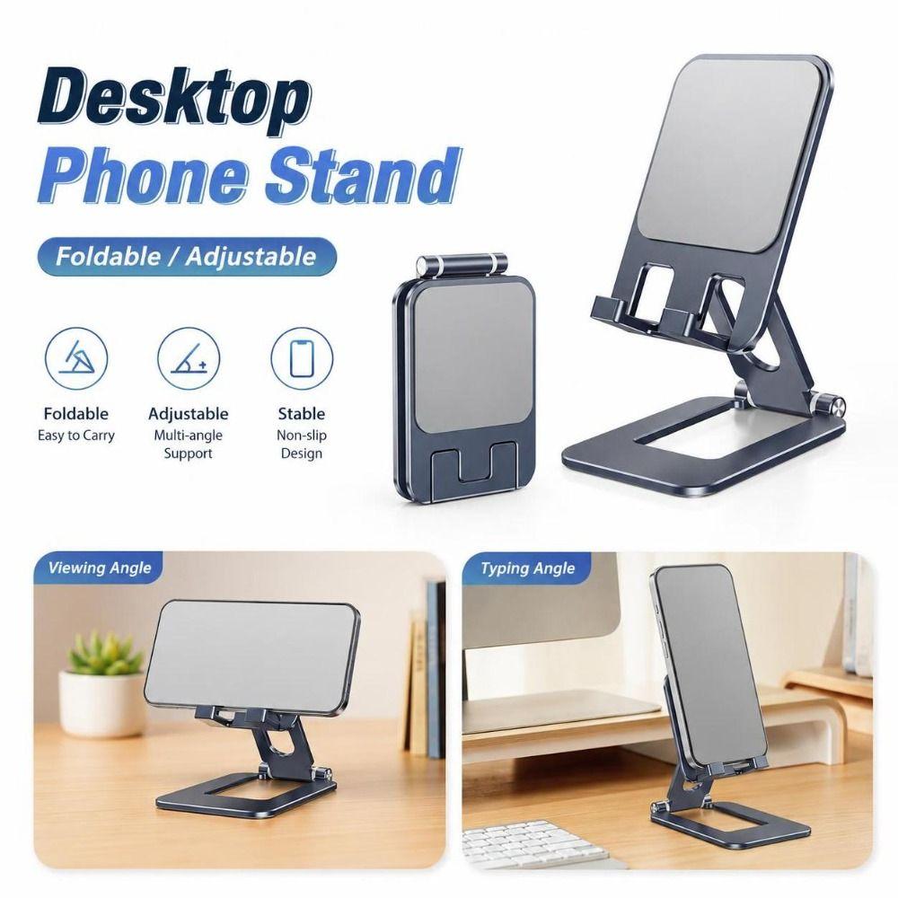 Adjustable Desktop Phone Holder Aluminum Alloy Tablet Stand Portable Phone Stand Home Office