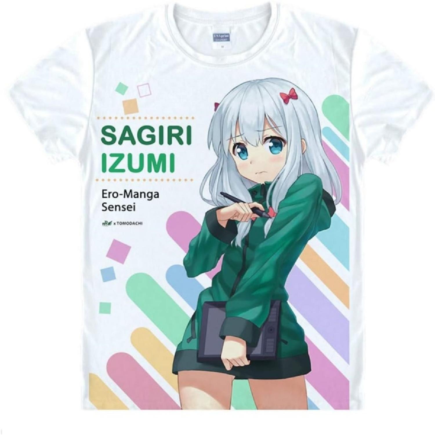 GO2COSY Anime Eromanga Sensei Short Sleeve Sagiri Izumi Tee Tops T Shirt Costume(1) S