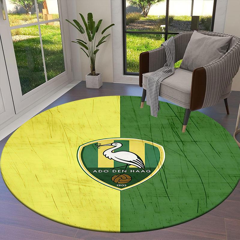 ADO Den Haag Round Area Rug,Carpet Rug for Living Room Bedroom Sofa Playroom Decor,Non-slip Floor Mat