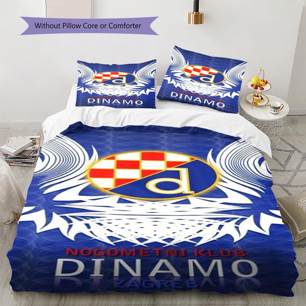 Dinamo Zagreb Pattern Bedding Set Quilt Cover Pillowcase Home Decor Gift (1 * duvet cover + 2 * pillowcase, without core)