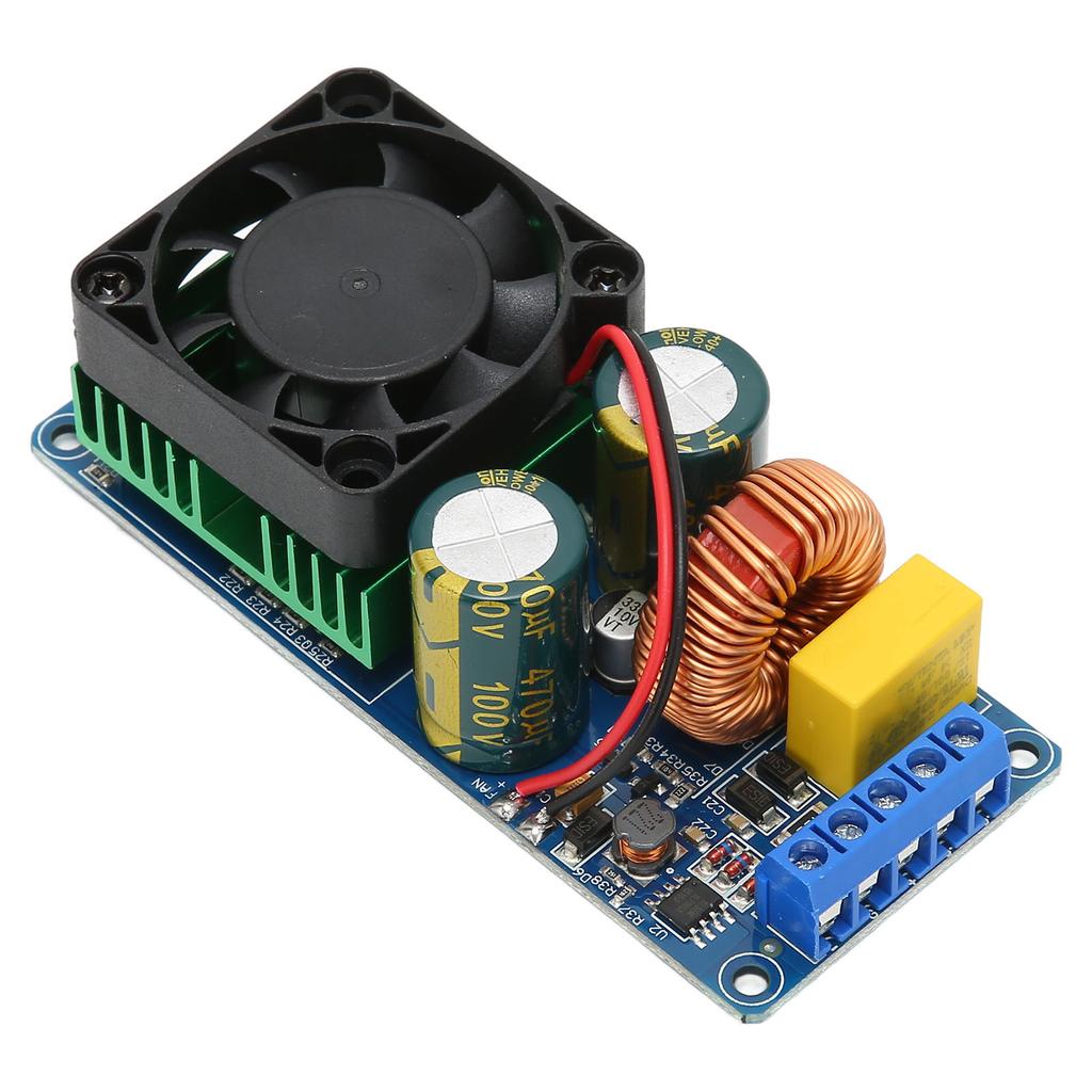 Mono-Kanal-Verstärkerplatine Hohe Leistung 500W Effiziente HiFi-Leistungsverstärkerplatine mit Lüfter für 10-18 Zoll 4-8 Ohm Lautsprecher