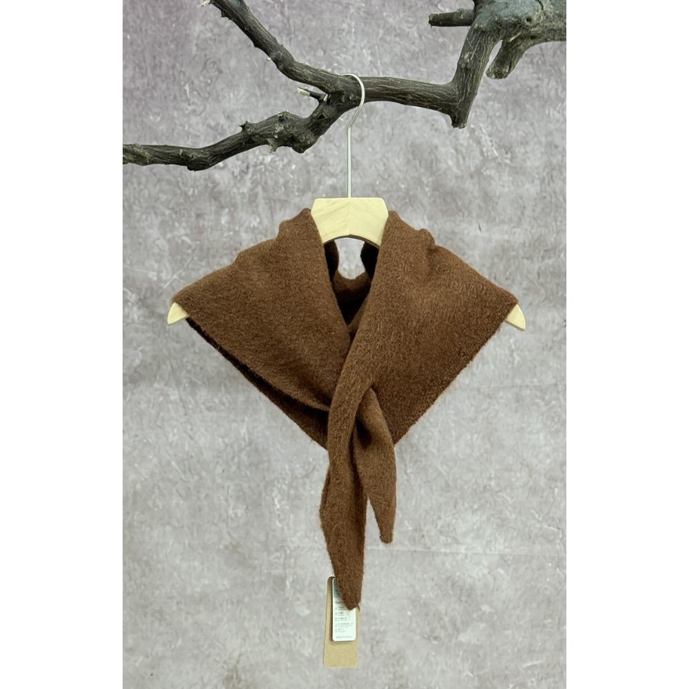 Triangle Scarf Scarf Solid Color Shawl Cape Autumn and Winter Women's High-end Shawl Blanket Warm Small Cape Cape