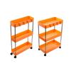 Mobile Multi-layer Floor Storage Rack for Bathroom, Kitchen, and Living Room