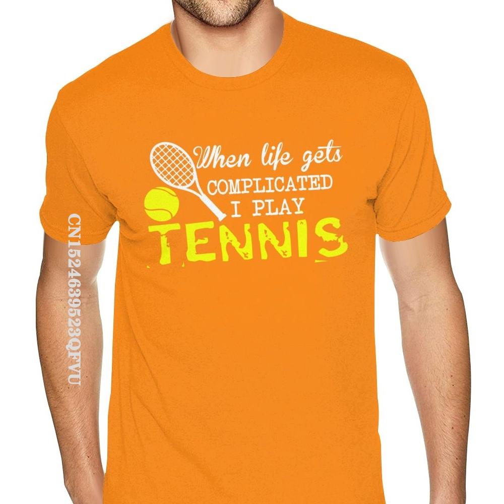 Černé I Love Play Tennis Pánské Pánské Trička na míru Anglický styl Pánská Trička Měkká bavlna HipHop Potisk Košile