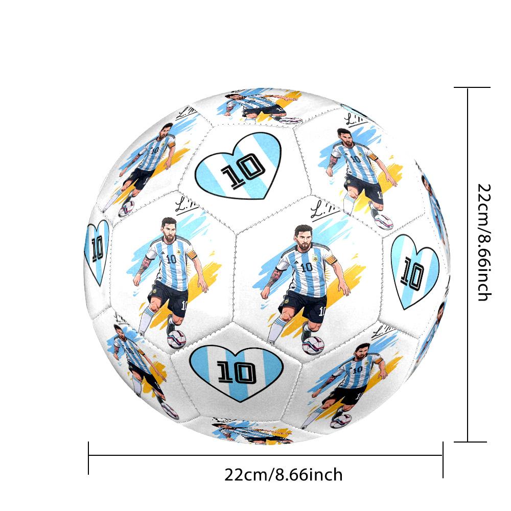 Messi 10 Number Argentina World Cup Champion Size 5 Football Machine Sewn Indooroutdoor Universal Football Perfect Commemorative Gift For Soccer Lover