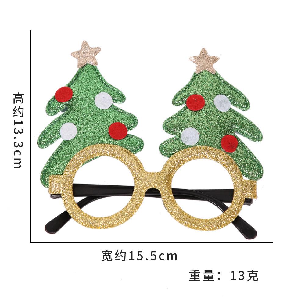 Christmas Glasses Glitter Party Glasses Frames Christmas Decoration Costume Glasses For Holiday Christmas Parties
