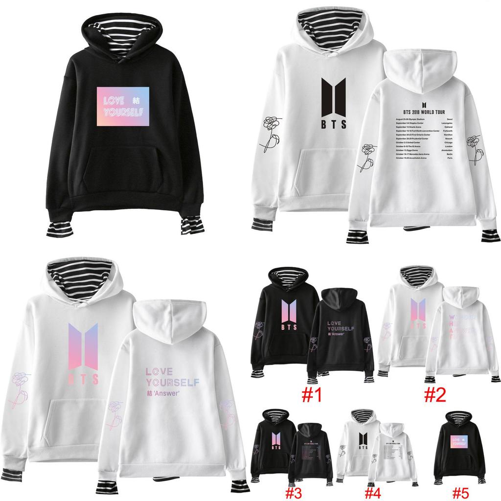 Kpop Love Yourself Bts Bangtan Boys Sweatshirt Hoodie Pocket Sweater Unisex