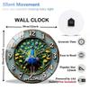 Kitchen-Friendly 30cm Diameter Glass Wall Clock with Splash-Resistant Surface