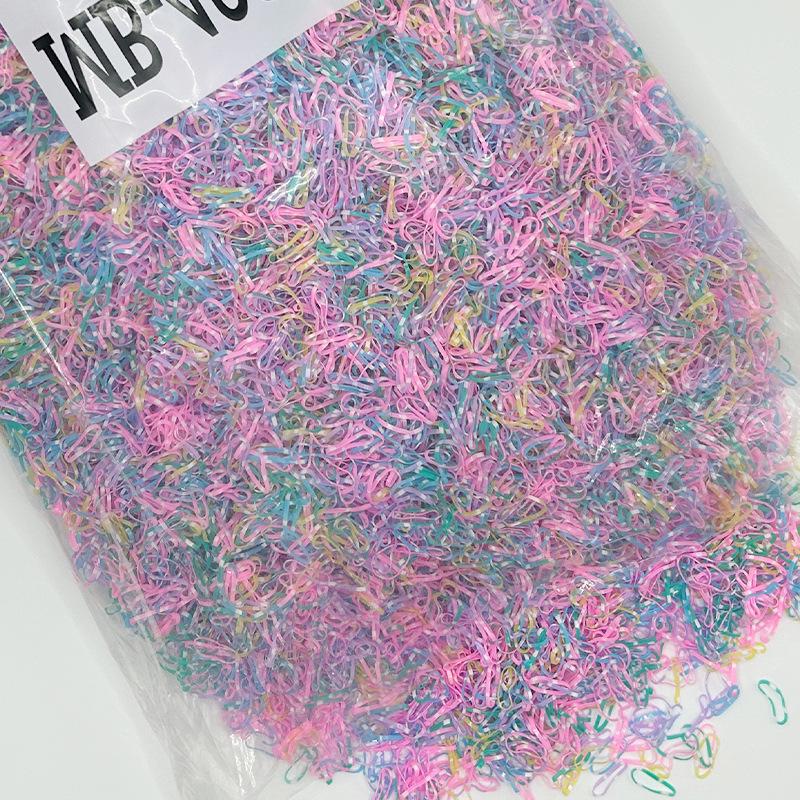 8024 Colorful Children's Hair Ties – Small High-Elastic Rubber Bands, One Pound Pack