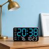 Digital Wall Clock, LED Alarm Clock, Large Digital Display, Date, Temperature, Daylight Saving Time, Modern Desktop Decoration Design