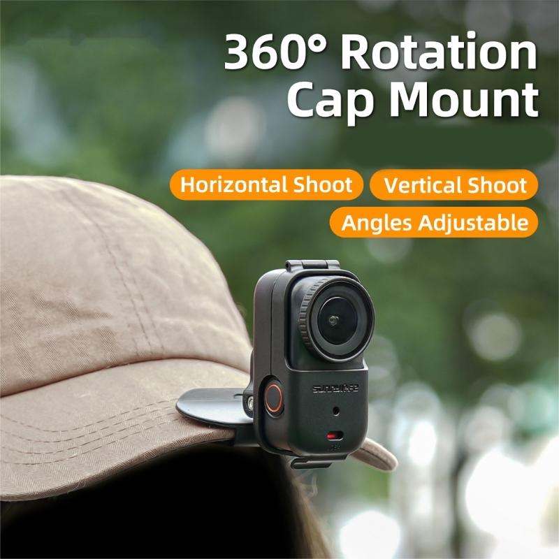 Durability ABS Hat Clip Mount With Front Back Flip 360°Rotations For OsmoNano Camera First Person POV Video Shoot