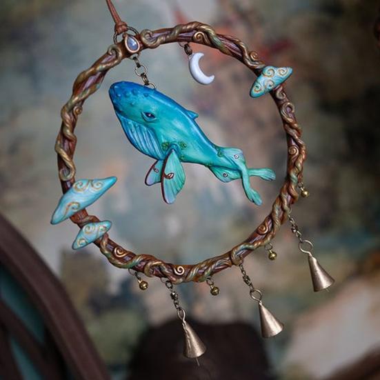 Handcrafted Moth Hanging Decoration Metal Elf Wall Hanging Sculpture Nature Inspired Artistic Pendant for Home Door Window Decor