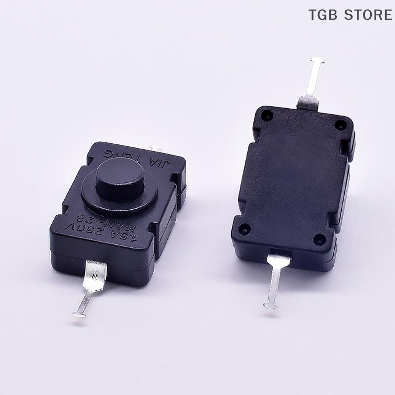 5Pcs 1.5A 250V Flashlight Switches Self Locking SMD KAN-28 Push Button Switches