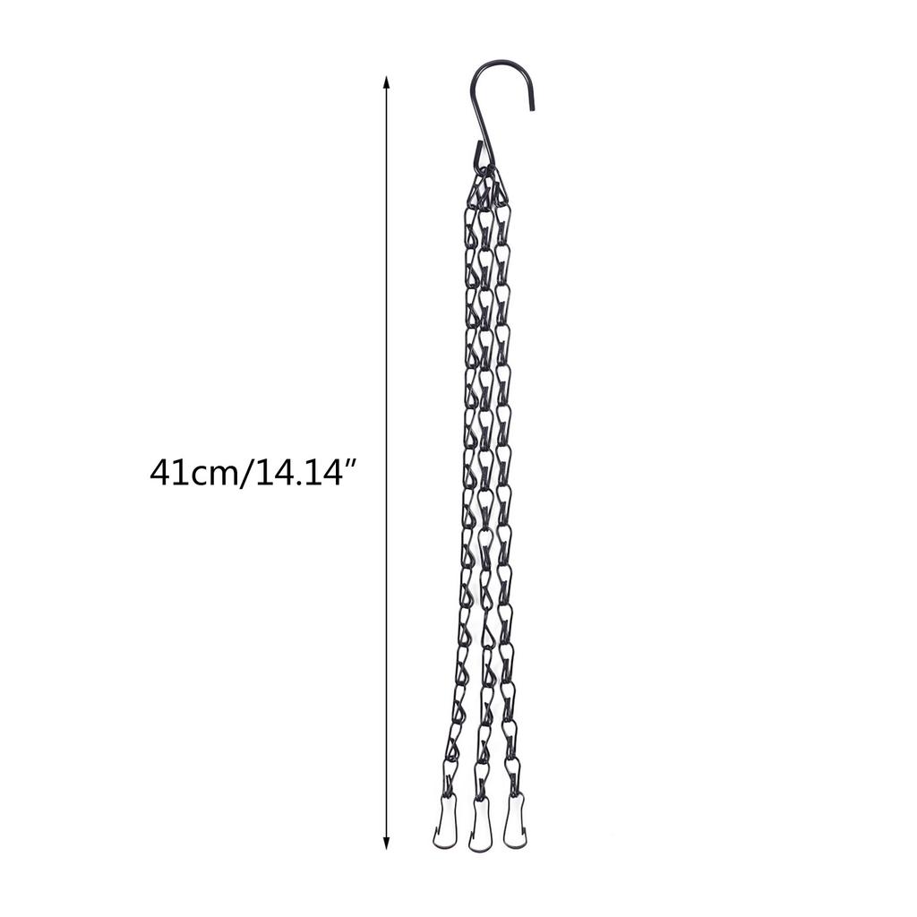Imitation RattansHanging Basket Flower Pot Chain with 3 Hooks Basin Hydroponic Plant Grows Basin Home Garden Decor Tools