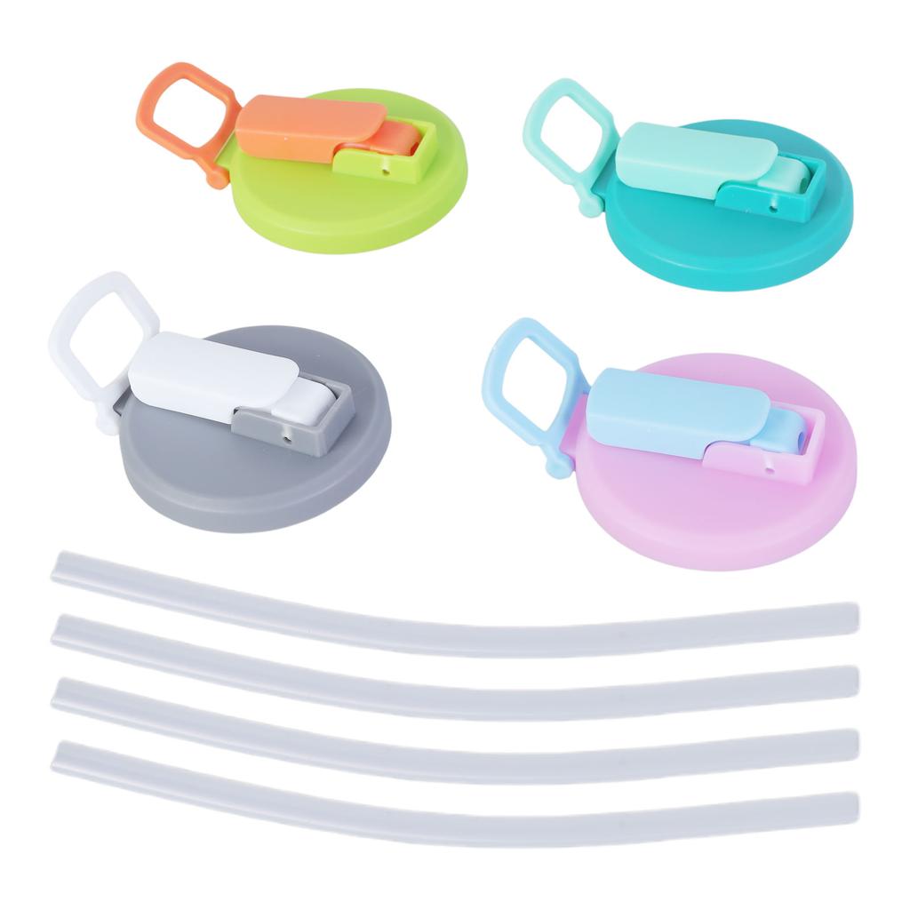 Pack Of 4 Silicone Can Covers with Straw for Sodas and Beer Spill Proof Beverage Juice Can Lid for Outdoor Activity