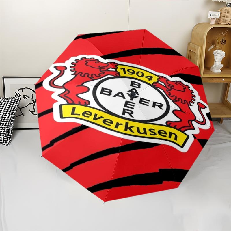 Bayer Leverkusen Theme Automatic Umbrella, Lightweight & Portable, 8 Rib, Perfect for Outdoor Travel, Birthdays, Christmas, Gifts.