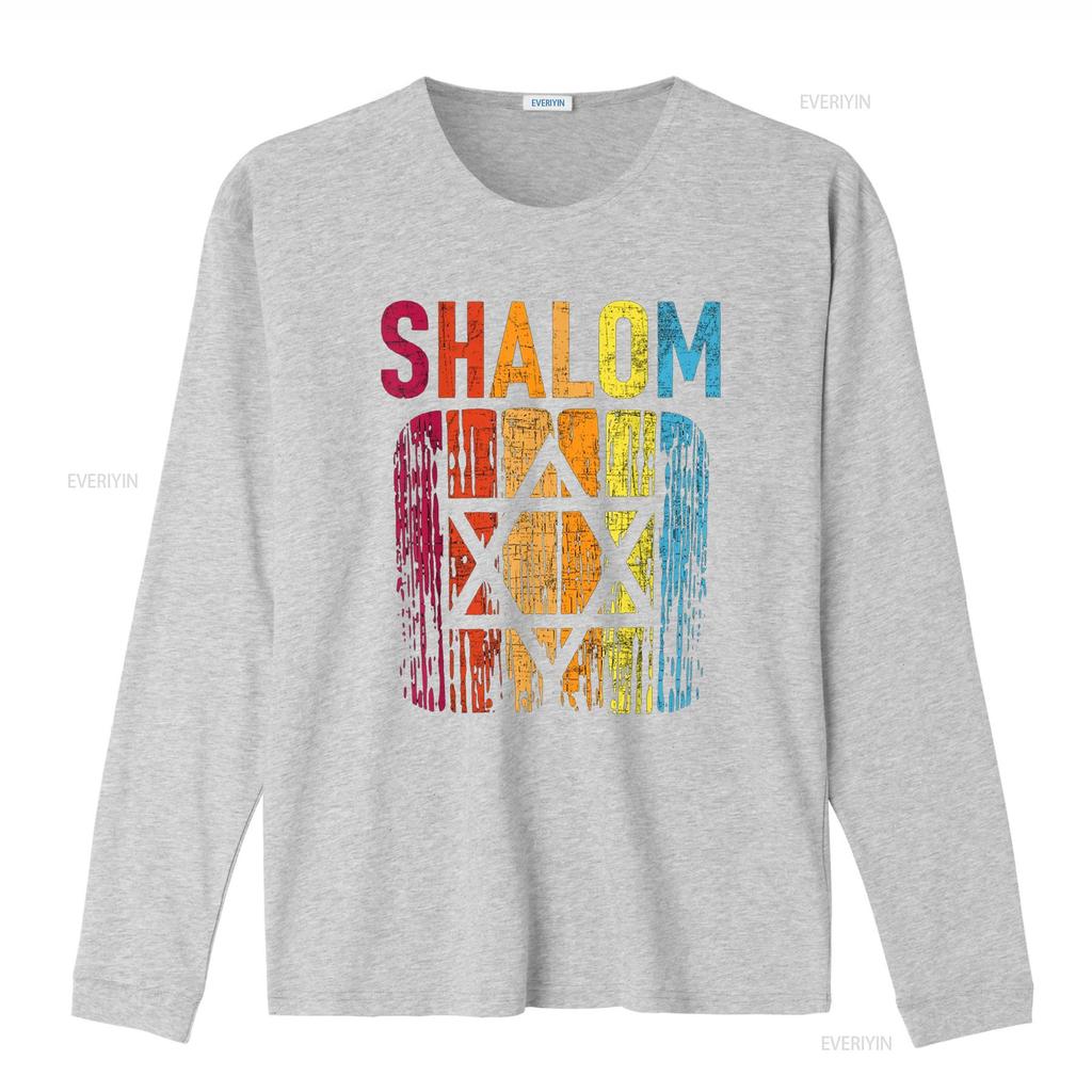 Shalom Retro Star Of David Jewish Peace Hebrew Israelites T Shirt vintage Washed Soft Casual designer clothes Slightly