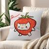 Cute Strawberry Cat  Pillow Cushion Cover Pillowcase Living Room Sofa Home Decor Customized