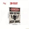 Vintage Skeleton Lightning Metal Sign Wall Decor High Voltage Keep Away Bar Poster