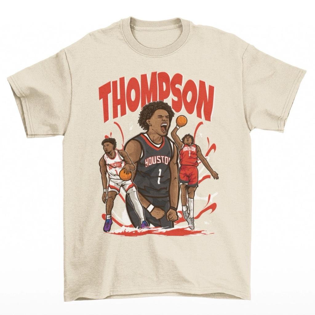 Amen Thompson Cartoon Style Houston Basketball T-Shirt
