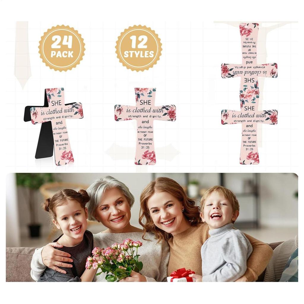Magnetic Cross Bookmarks Christian 96 Pieces Floral Marks Markers Religious Bible Verses for School Prayer Education Church