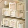 Clothes Storage Bins, Large Storage Bags With Zipper, Transparent Window, Metal Frame, Handle Foldable Closet Sweaters Organizers For Bed Sheets