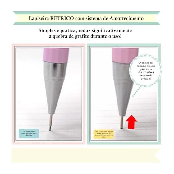 Retorico Mechanical Pencil 0.3mm HB [Green] NS203R#29 Retro Pop Design Lead Break Prevention Function
