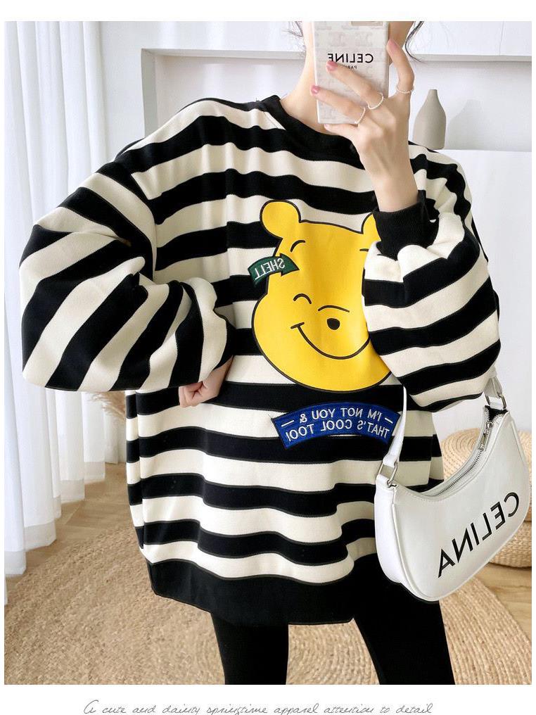 Winnie the Pooh Maternity Sweatshirt: Loose Fit for Spring & Fall