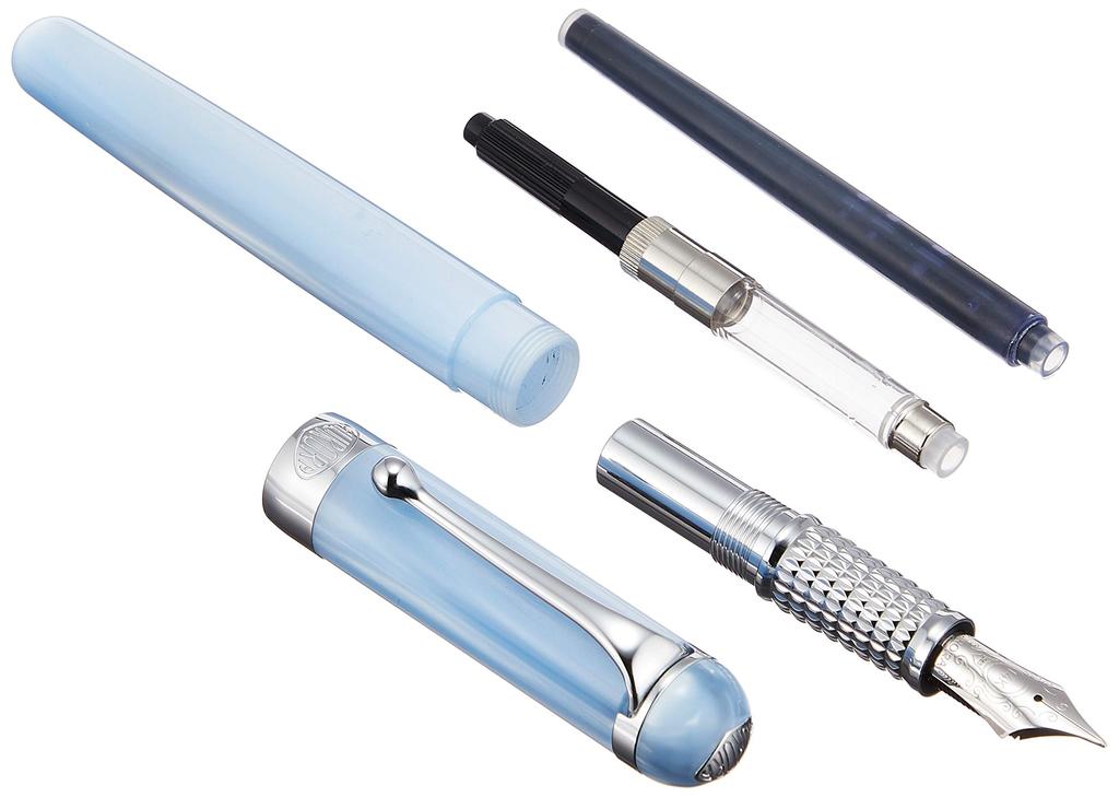 Aurora Fountain F Fine Alpha Officially Imported Pen, Nib, H11-CAF Azzurro, Dual-Use,